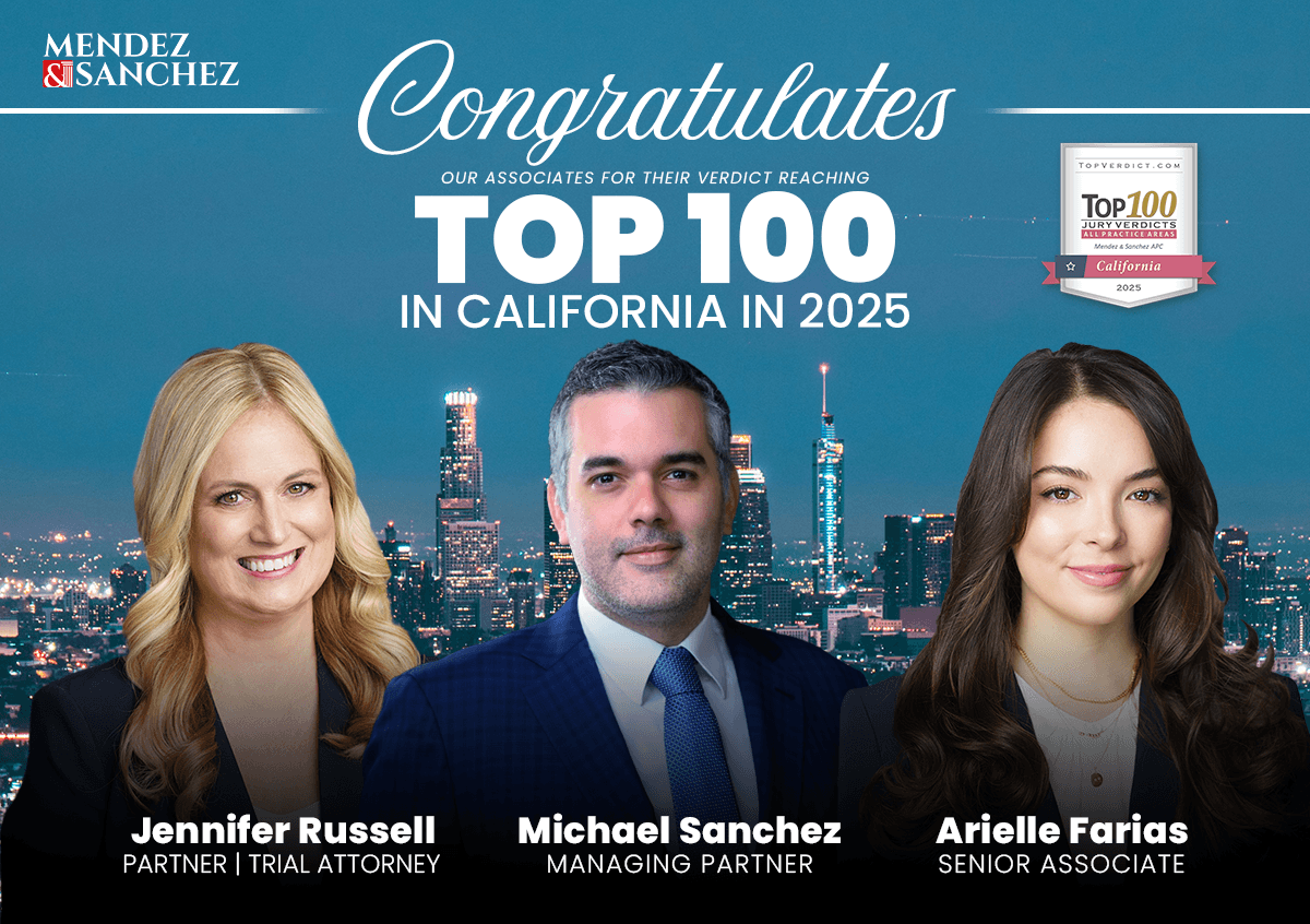 Mendez & Sanchez APC Recognized for Securing One of California’s Top 100 Personal Injury Verdicts of 2025