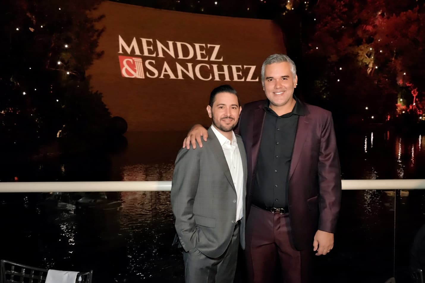 Michael Sanchez and Giancarlo Mendez at the Mendez & Sanchez CAALA dinner at Wynn Las Vegas
